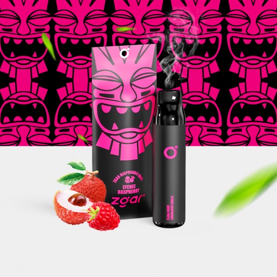 Zgar Disposable Nicotine Vapes with 3000 Puffs Capacity, 10ml Lychee Raspberry Flavor
