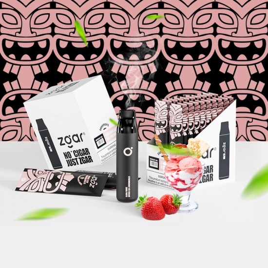 Zgar Disposable Nicotine Vapes with 3000 Puffs Capacity, 10ml Strawberry Ice Cream Flavor